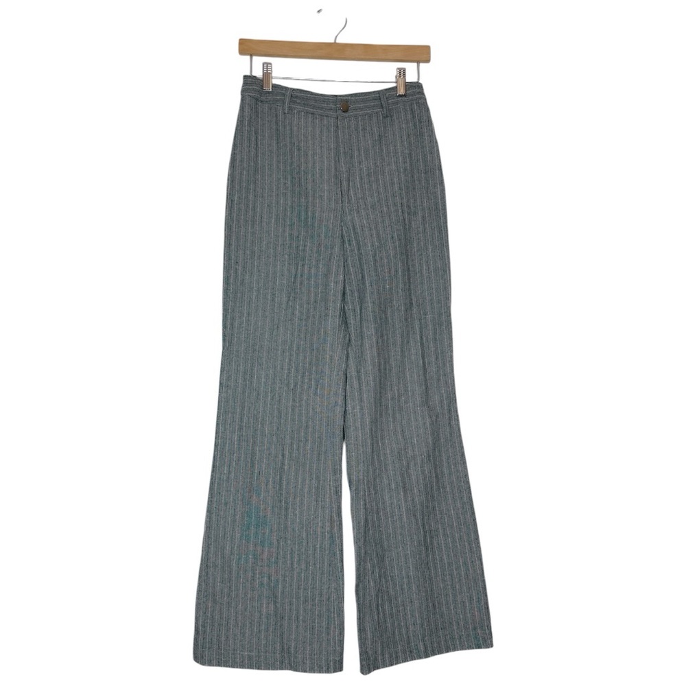 Princess Polly Pinstripe Pants Linen Cotton Blend Pant US Size 4 Office Boss